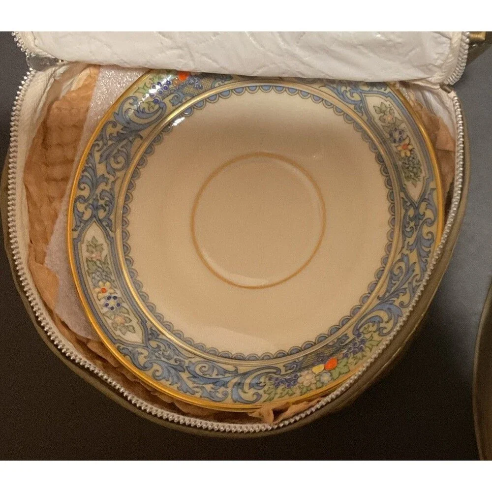 Vintage Lenox Cup and Saucer Autumn Pattern w/ Gold Rim Set Of 11 Cups/Saucers